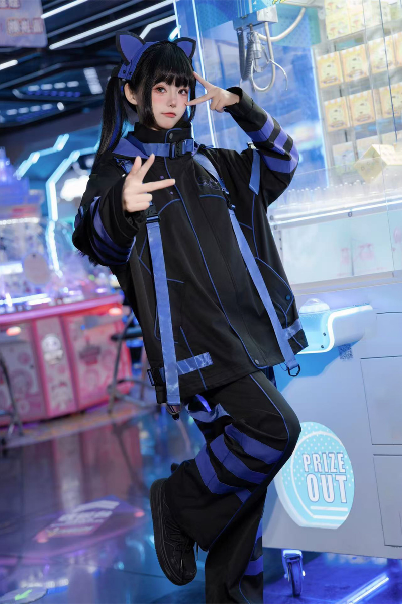 Subculture Cyber Jacket + Shorts + Long Pants + Leg Warmers + Cat Hair Accessory + Tail