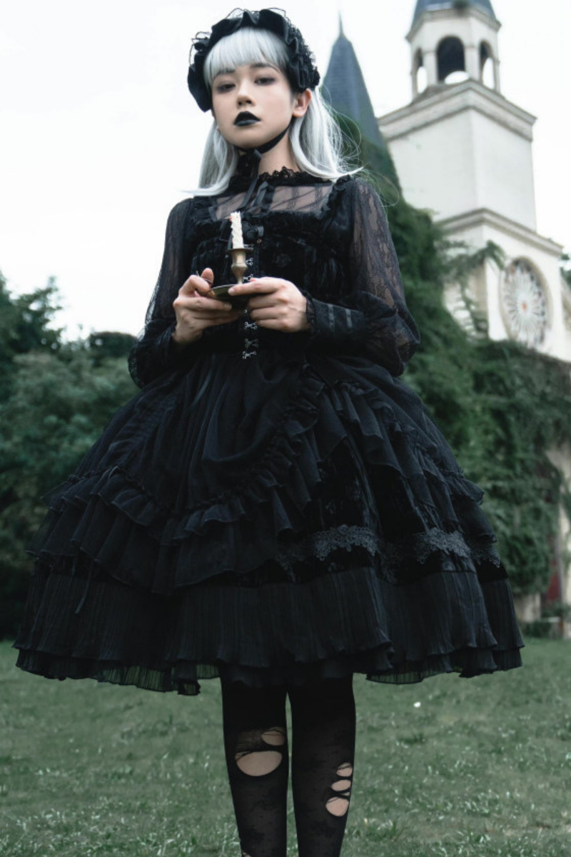 Gothic Doll Lolita Dress + Short Jacket