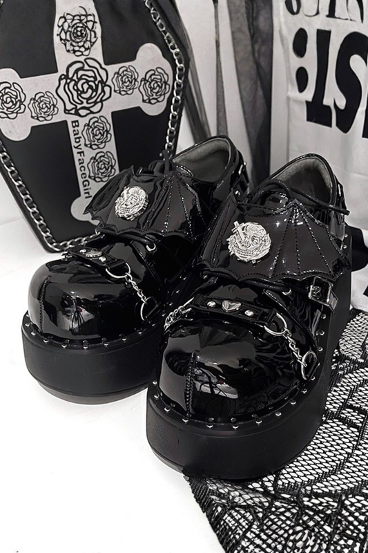 Punk Platform Dark Shoes