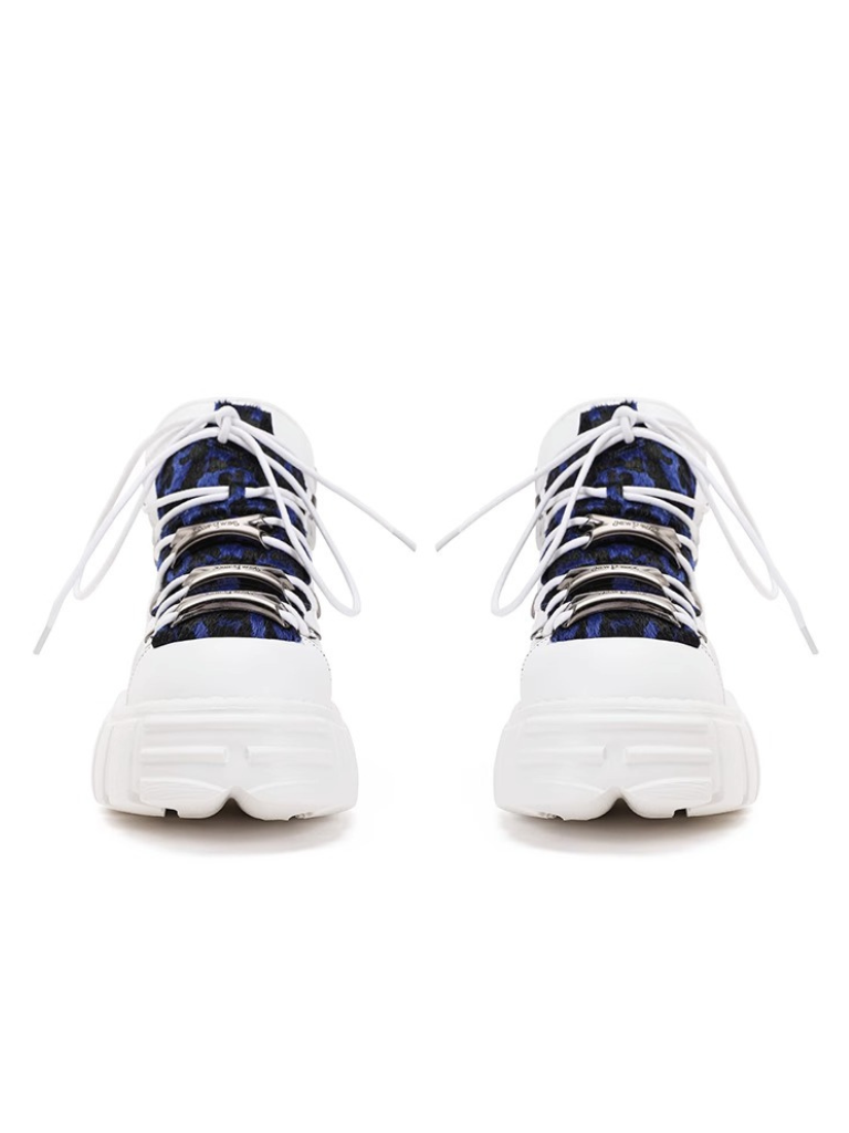 White Leopard Cool & Dark Power Sole Sneakers