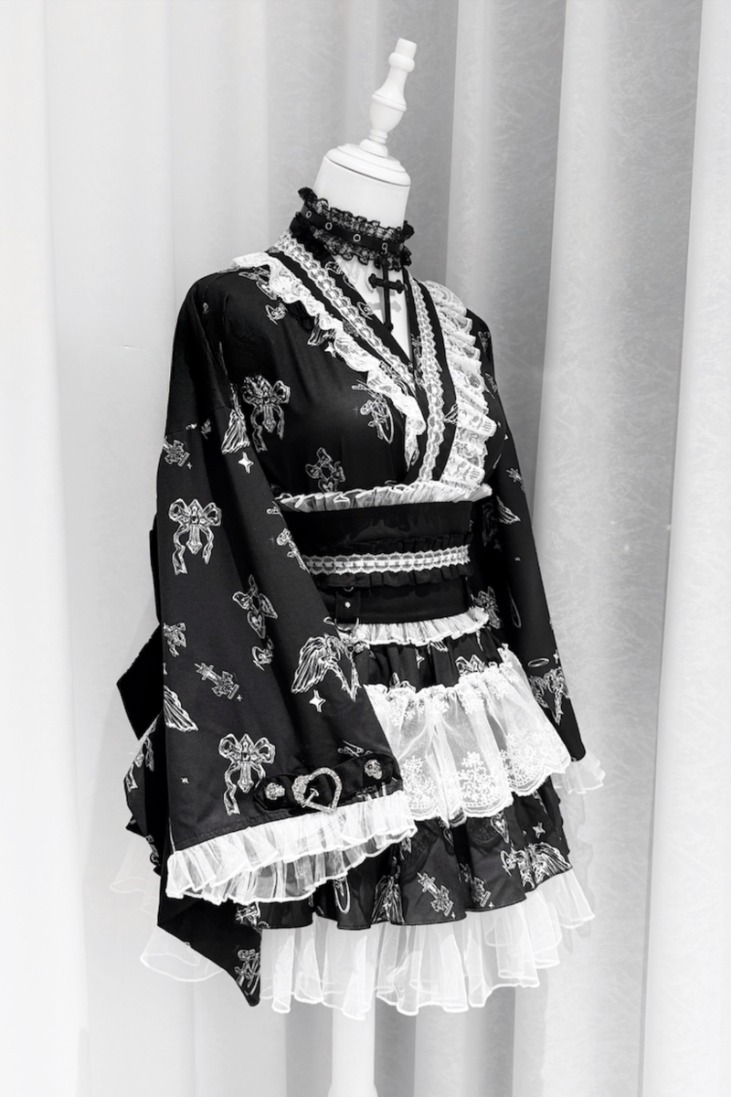 Galaxy Dark Lace Dark Kawaii Yukata