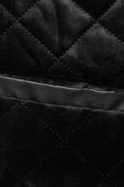 Black Inter-cotton Sleeveless Buckle Gothic Vest