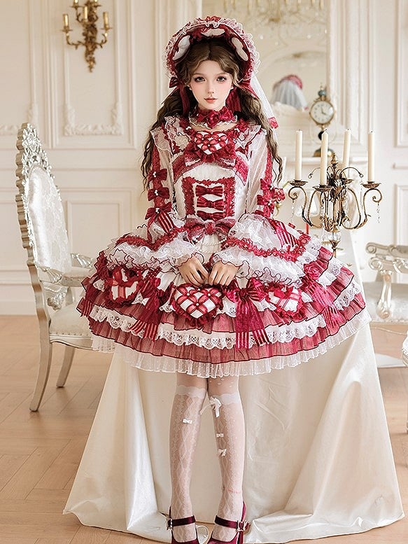 [pre-order Deadline: April 3] Pure Sweet Rose Fantasy Tiered Lolita Dress