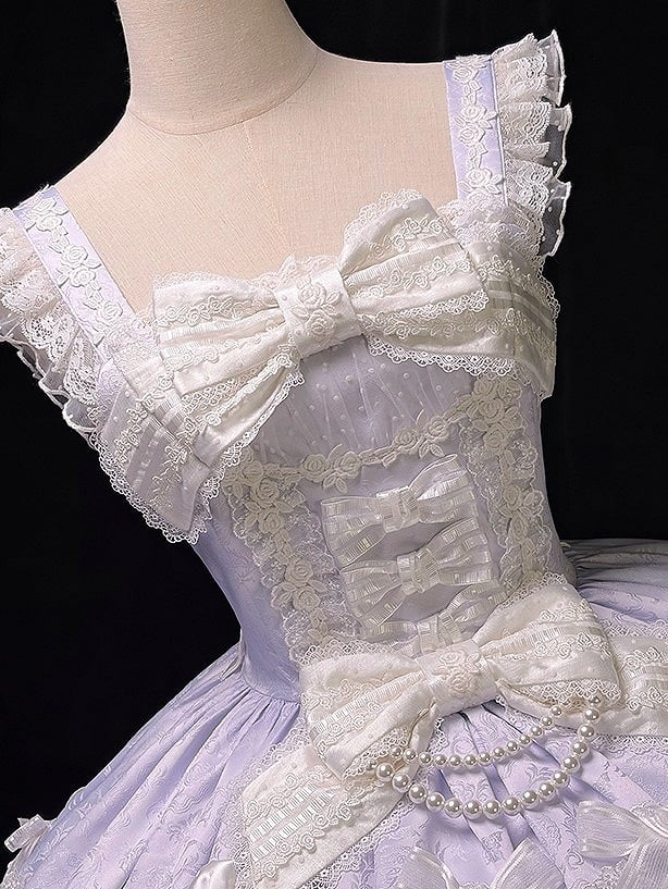 [pre-order Deadline: April 3] Pure Sweet Rose Fantasy Tiered Lolita Dress