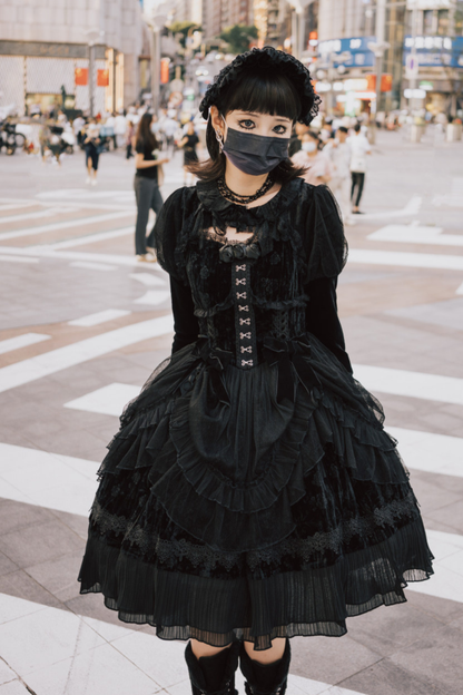 Gothic Doll Lolita Dress + Short Jacket