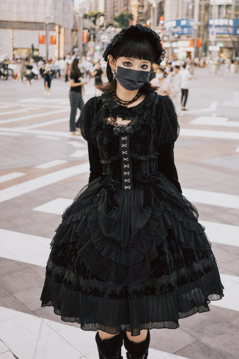 Gothic Doll Lolita Dress + Short Jacket