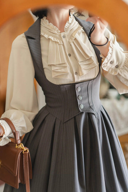 [forest Knows Fall] Sleeveless Classic Bust-support Lolita Dress 2 Colors
