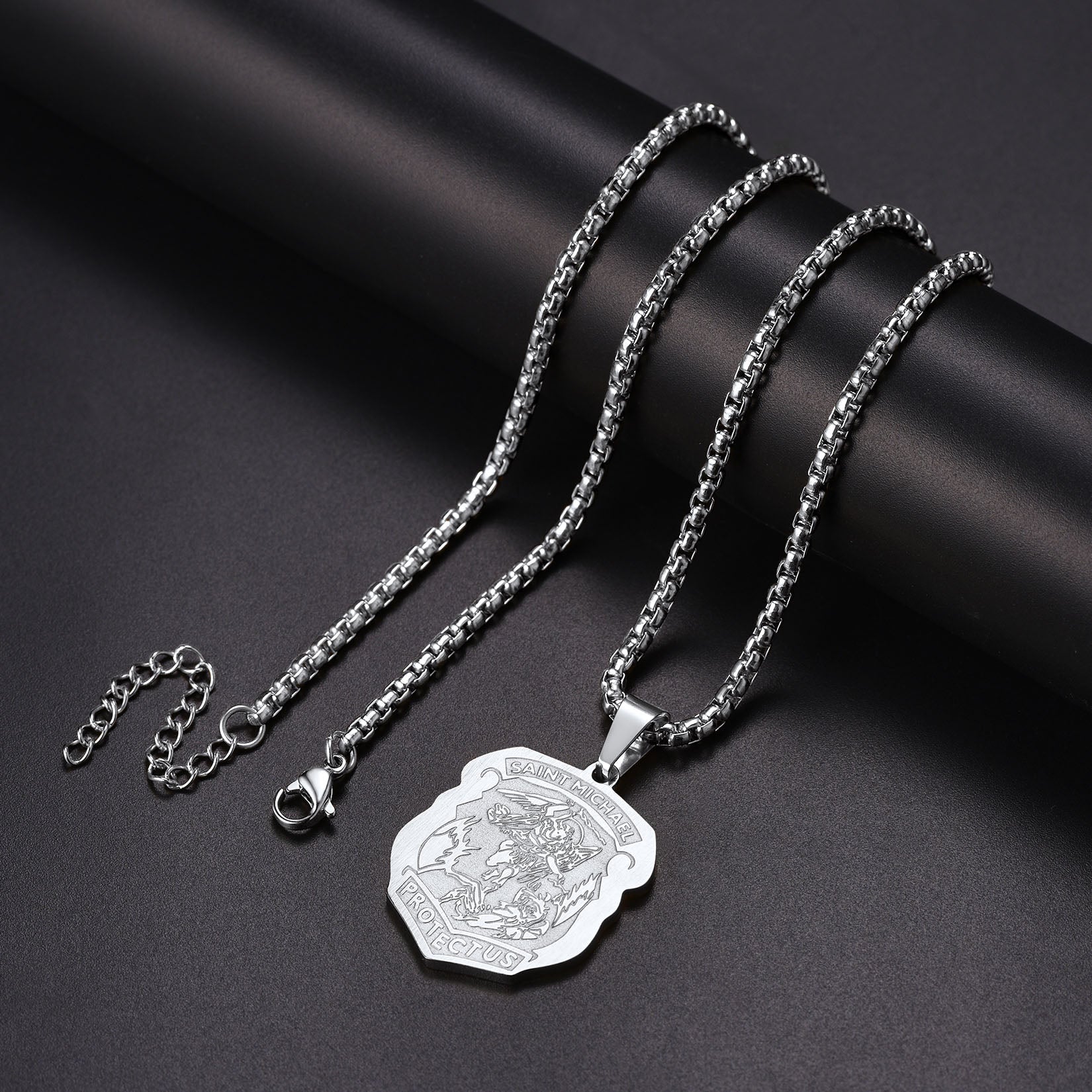 The Archangel St. Michael Necklace Medal Shield Pendant