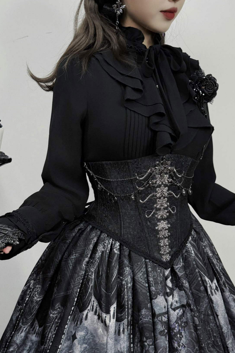 Gothic Lolita Jumper Skirt + Jacket + Skirt + Shirt + Corset + Accessories