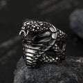 Gothic Huge Cobra Snake Ring Stainless Steel Ring for
