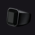 Black Onyx Stone Ring Signet Ring for Size 07-12