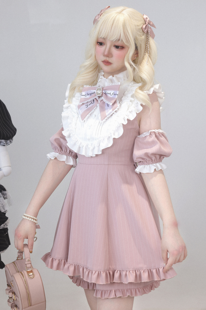 Rose Princess Off-the-shoulder Ruffle Ribbon Top