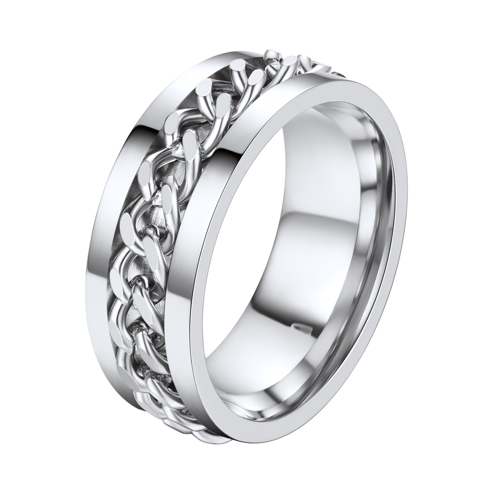 Cuban Chain Fidget Ring for Anxiety