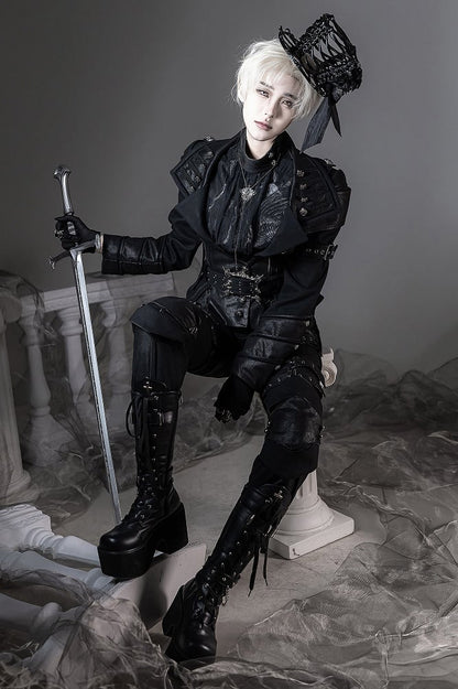 [pre-order Deadline: June 8] Phantom Knight Dark Gothic Prince Suit Full Set (jacket With Cape + Top + Pants)