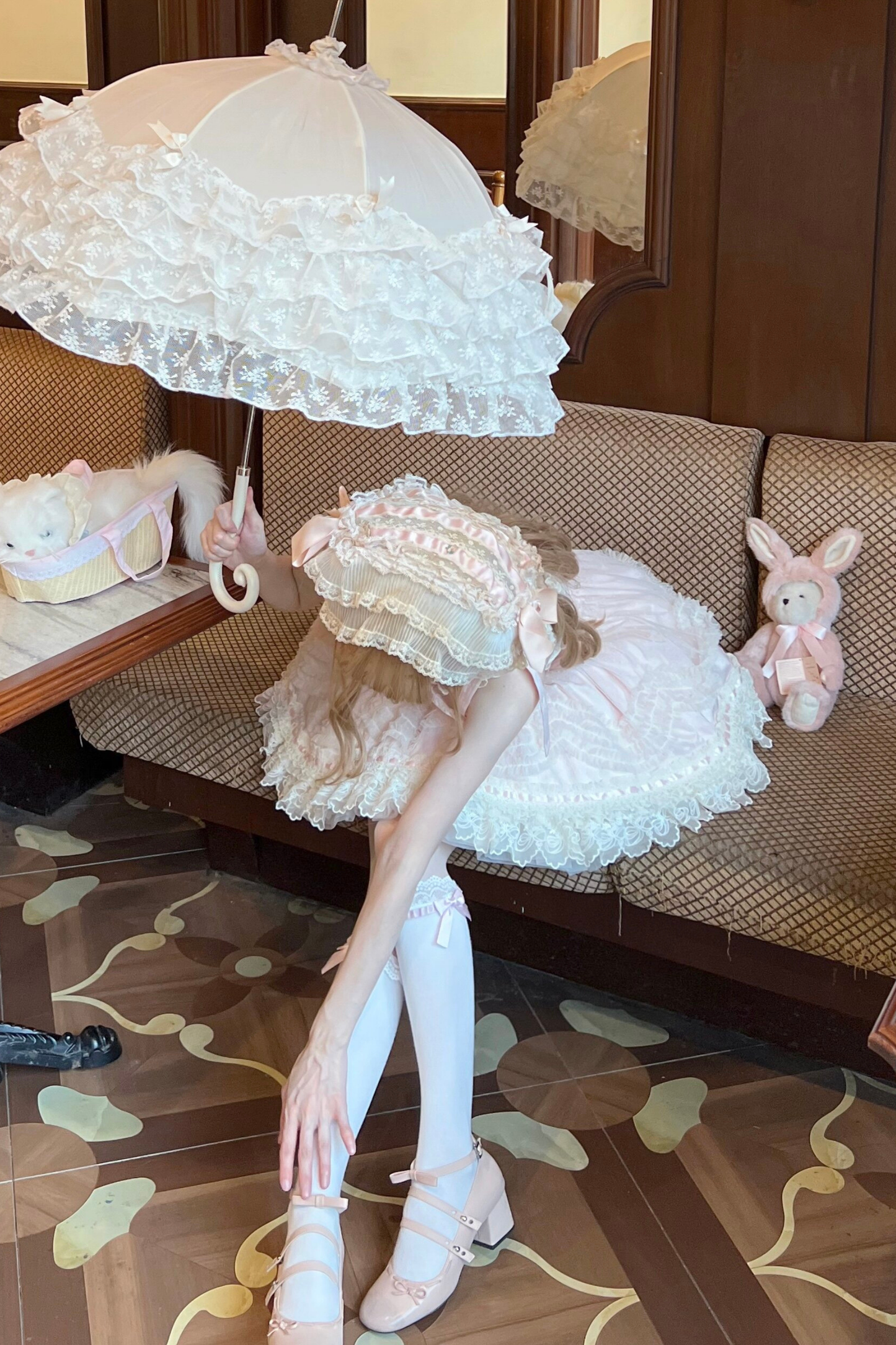 Sweet Jenny Lolita Jumper Skirt + Necklace + Hat + Headband