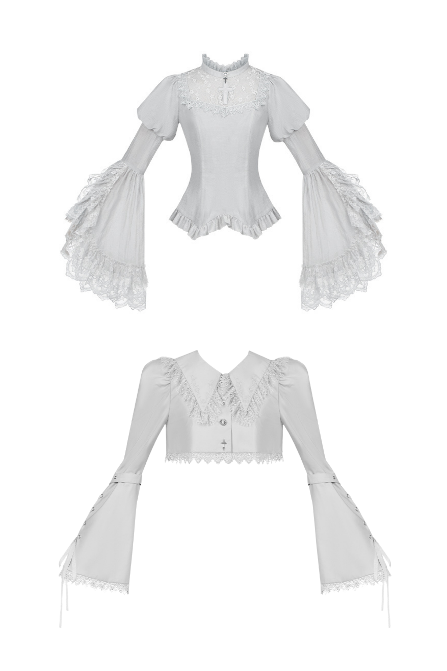 Gothic Lolita Skirt + Corset + Veil + Necklace + Waist Chain