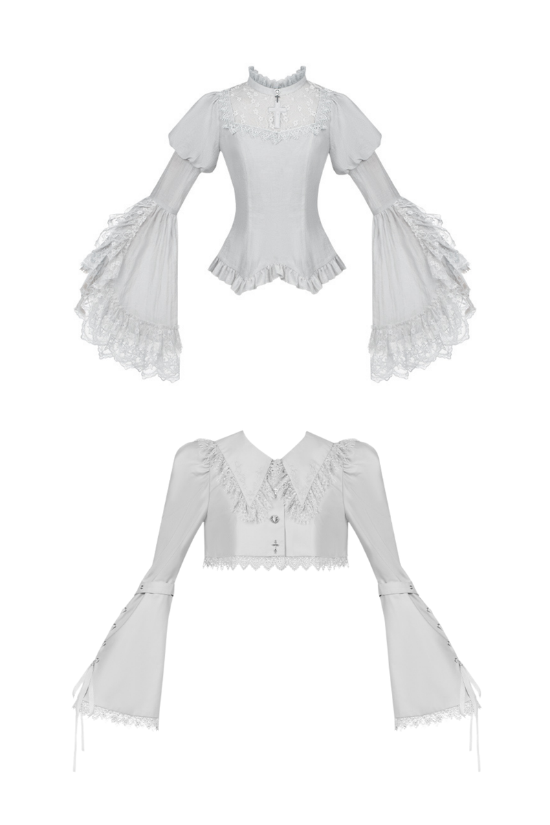 Gothic Lolita Skirt + Corset + Veil + Necklace + Waist Chain