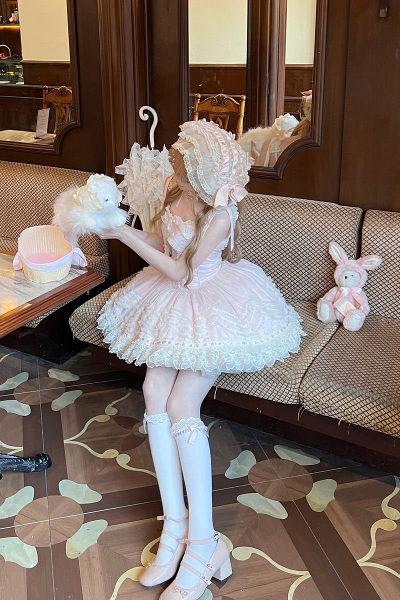 Sweet Jenny Lolita Jumper Skirt + Necklace + Hat + Headband