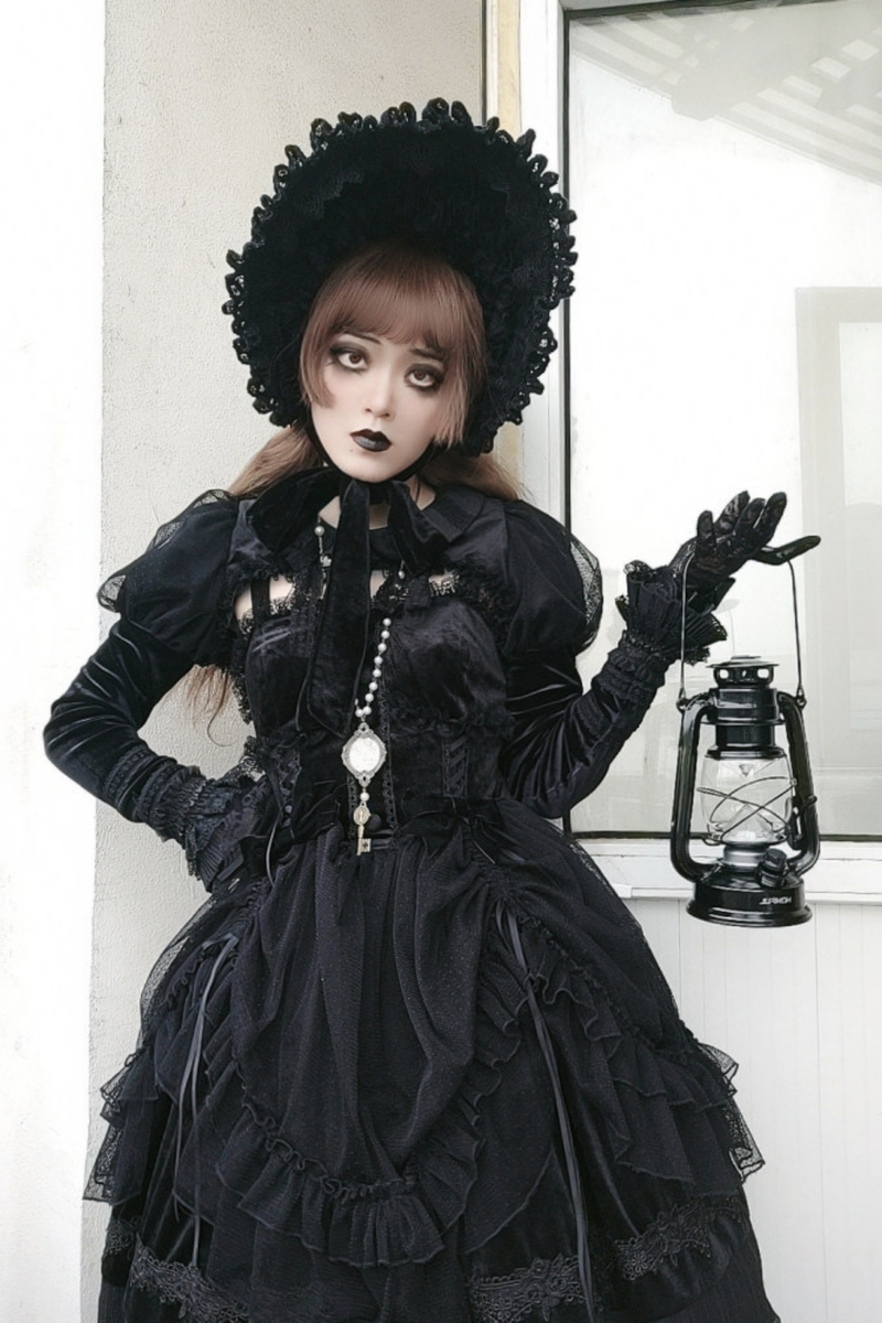 Gothic Doll Lolita Dress + Short Jacket
