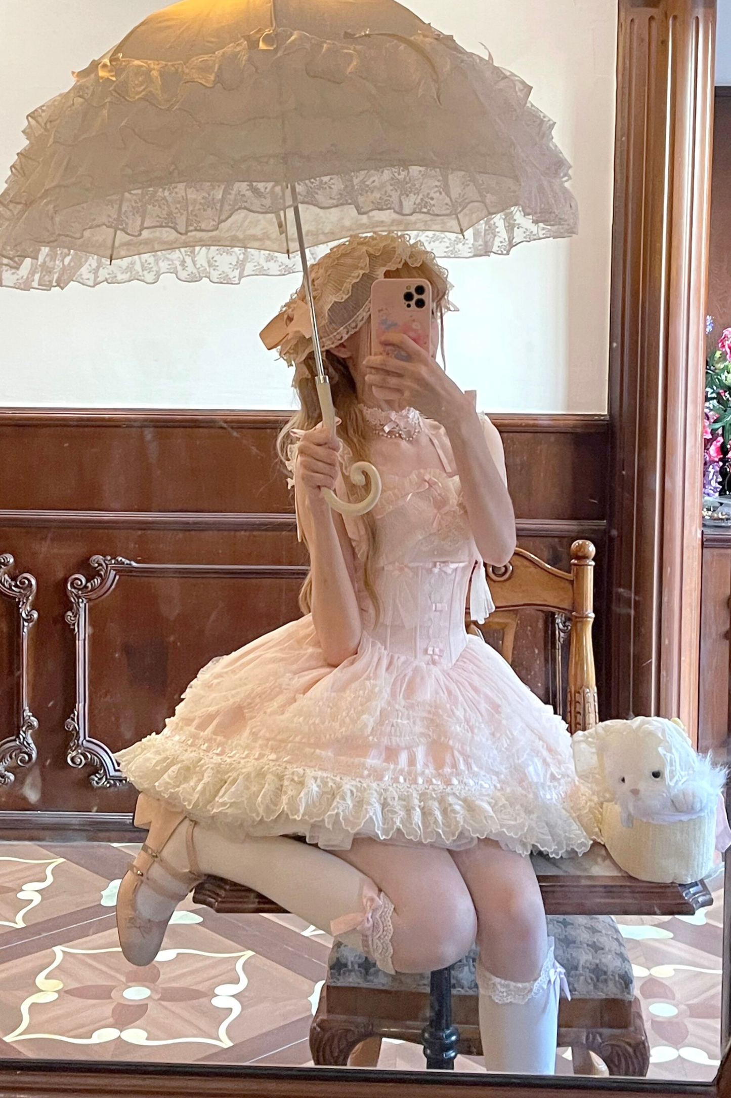 Sweet Jenny Lolita Jumper Skirt + Necklace + Hat + Headband