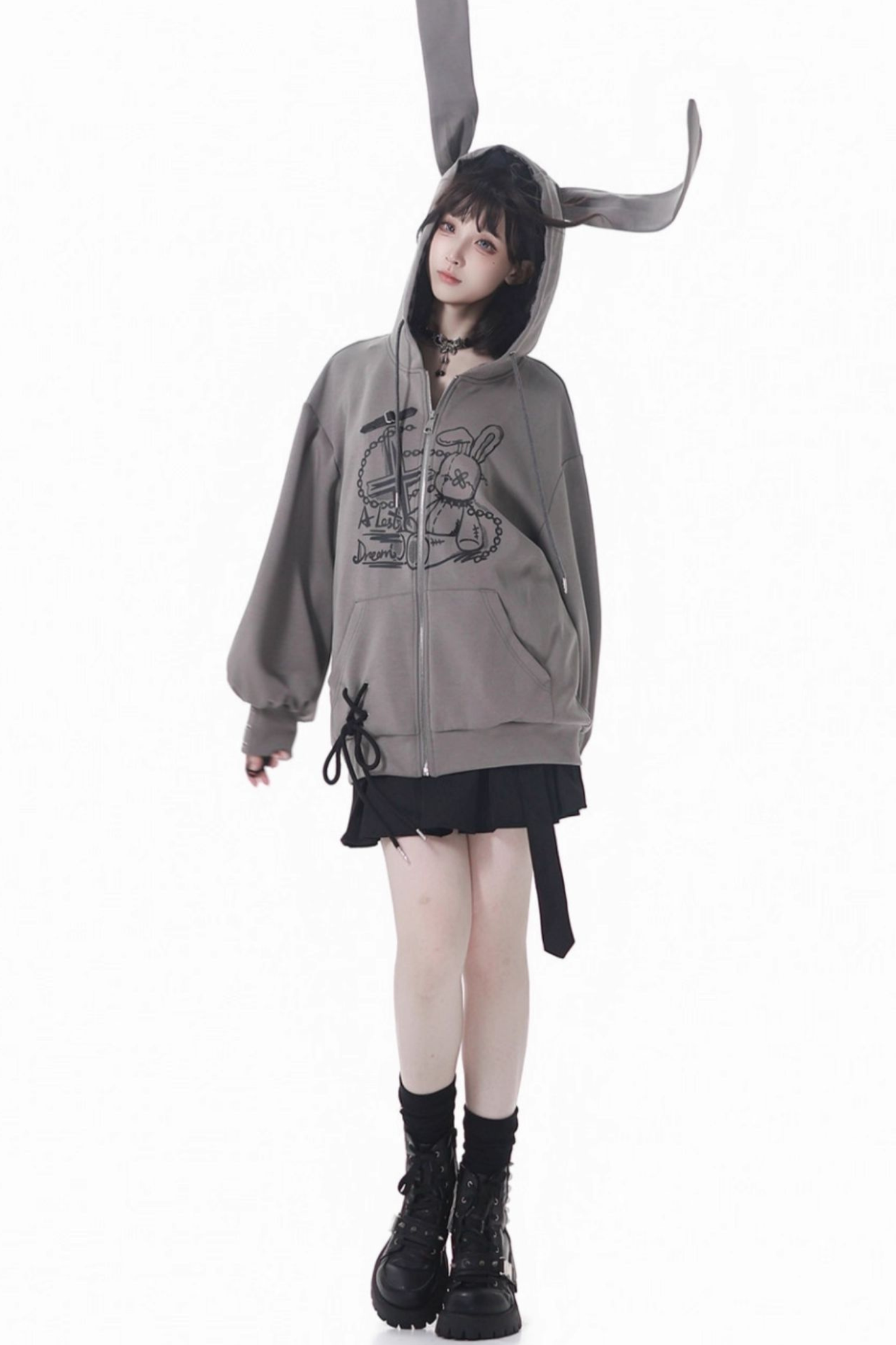 Rabbit Hoodie + Skirt
