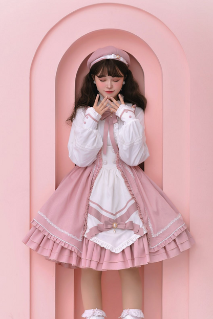 Pure Sweet Lolita Jumper Skirt + Hat + Headband