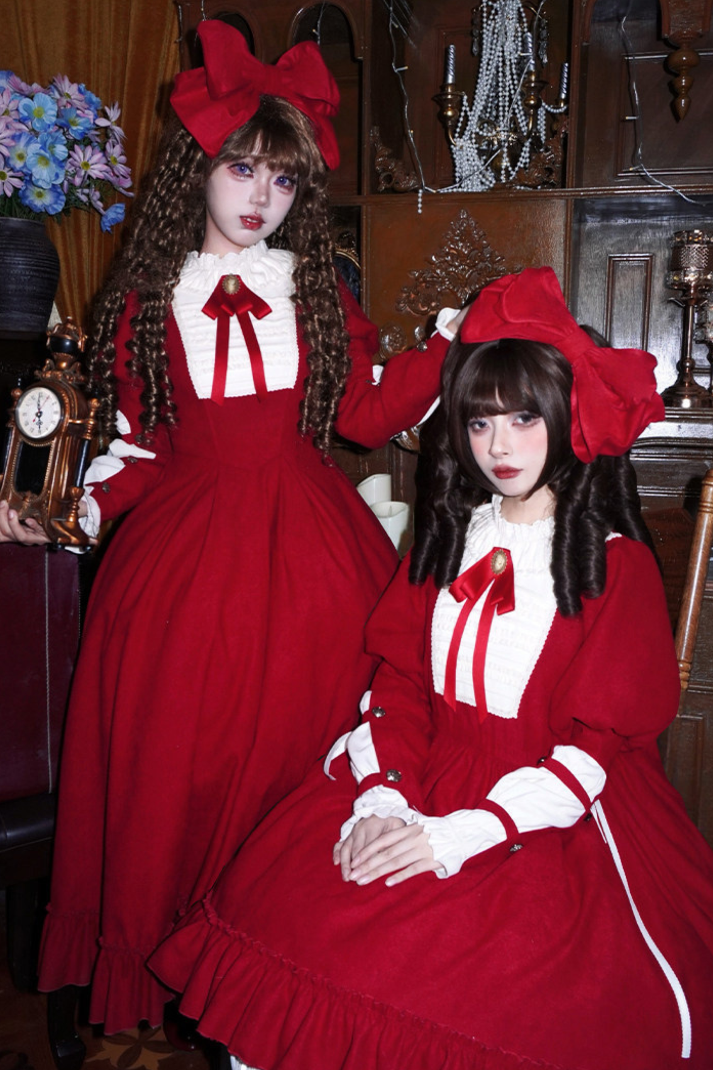 Lace Ruffle Lolita Dress + Bow
