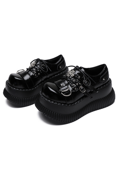 Mode Silver Design Platform Shoes