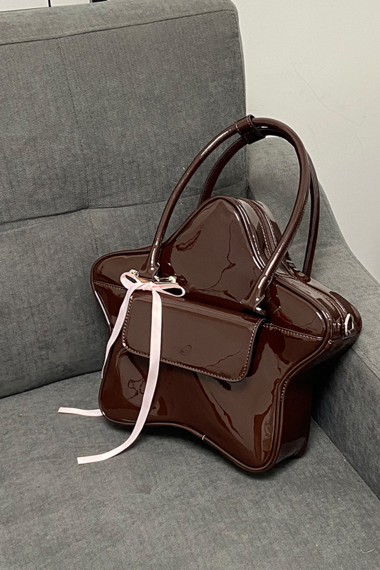 Chocolate Star Ribbon Y2k Bag
