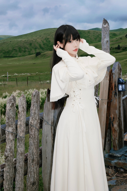 French Cape Retro Dress