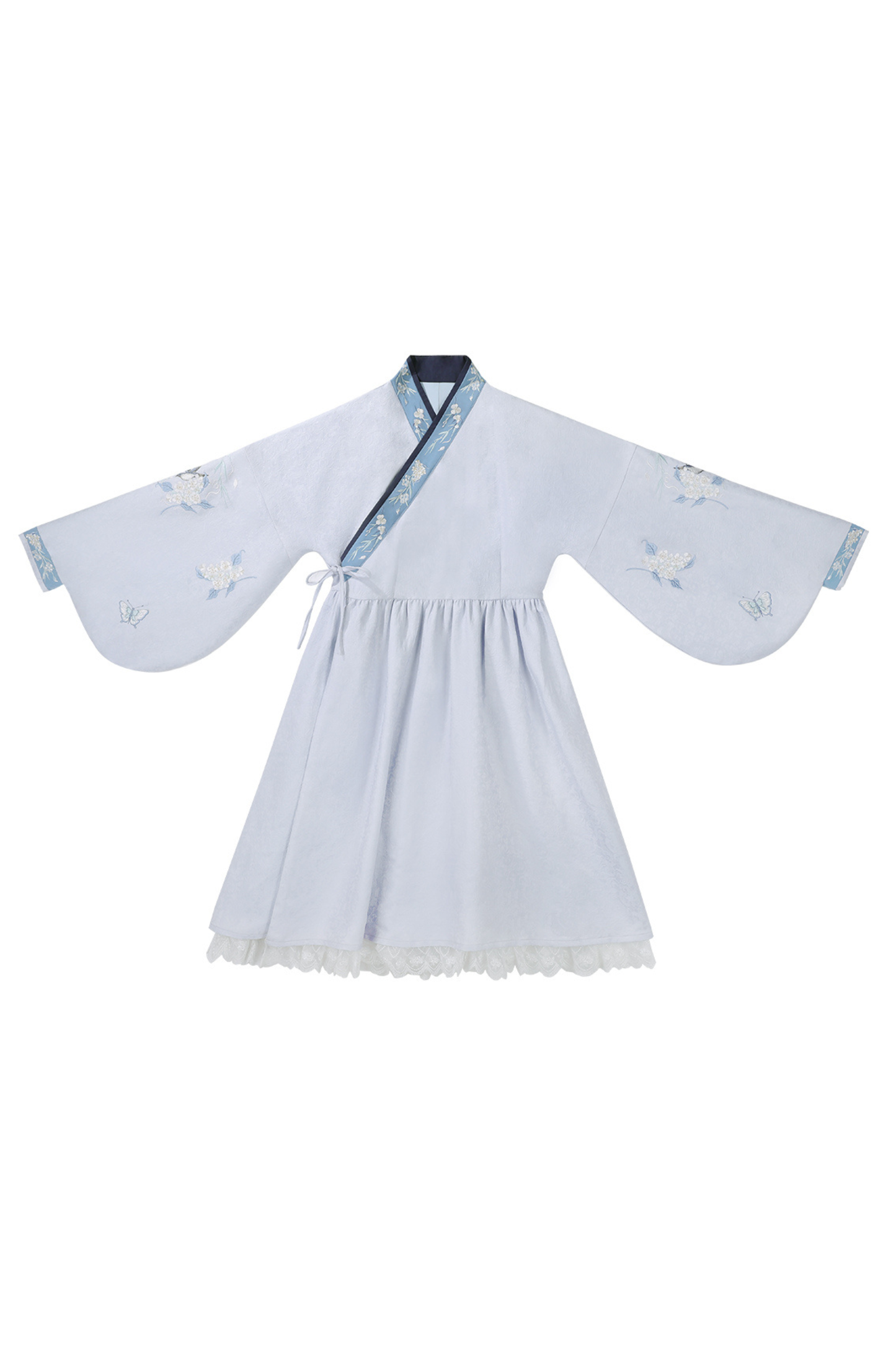 Chinese-style Plum Blossom Dress + Apron Skirt