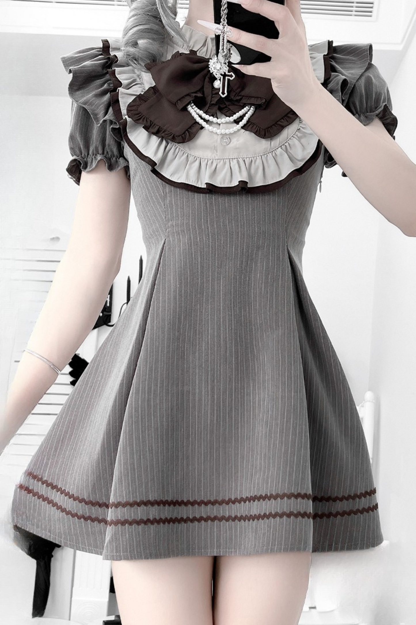 Ribbon Jirai Dark Subculture Dress