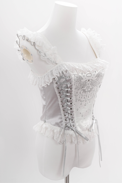 Metallic Angel Rhinestone Top