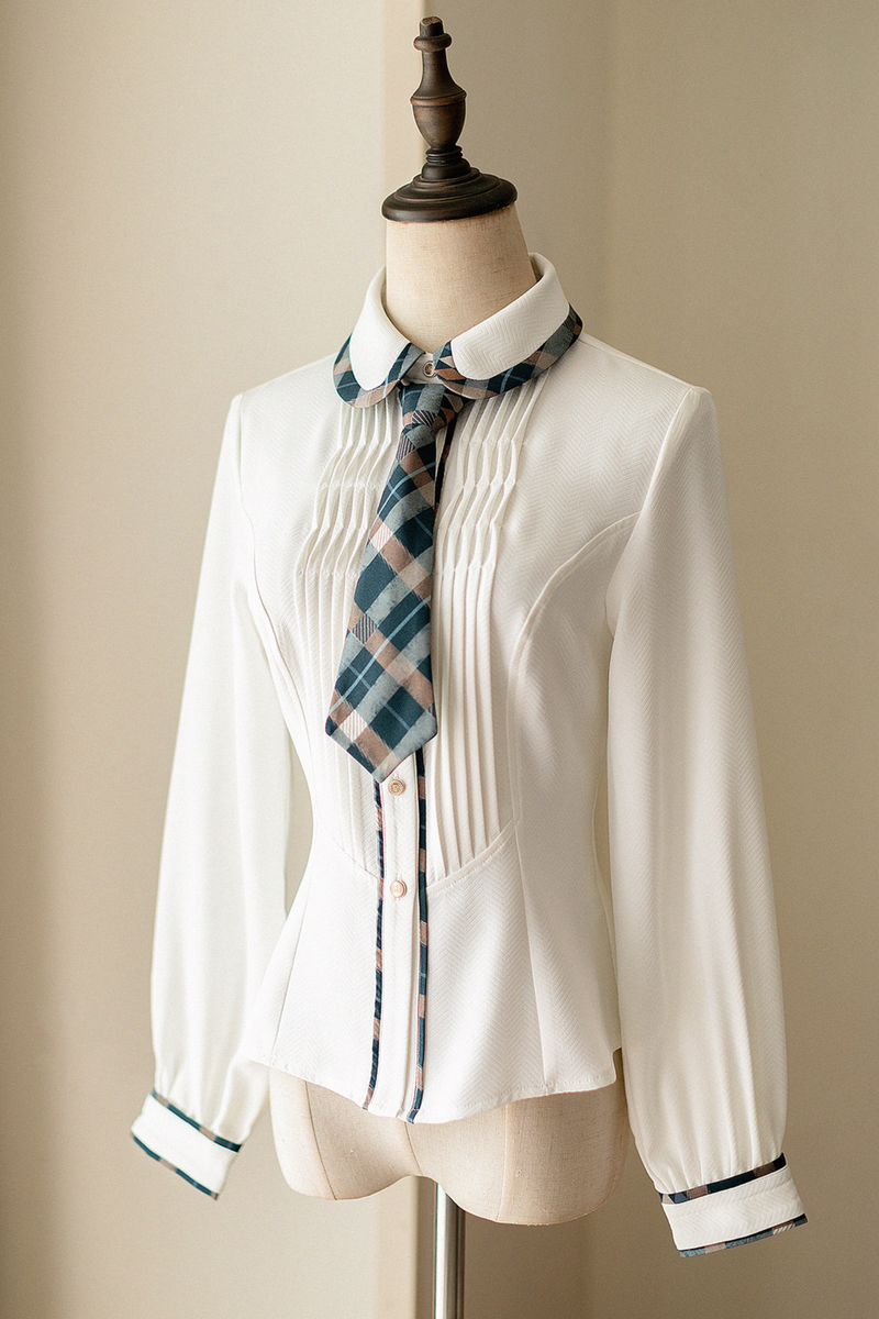 Retro Classic Academy Shirt + Vest + Plaid Skirt