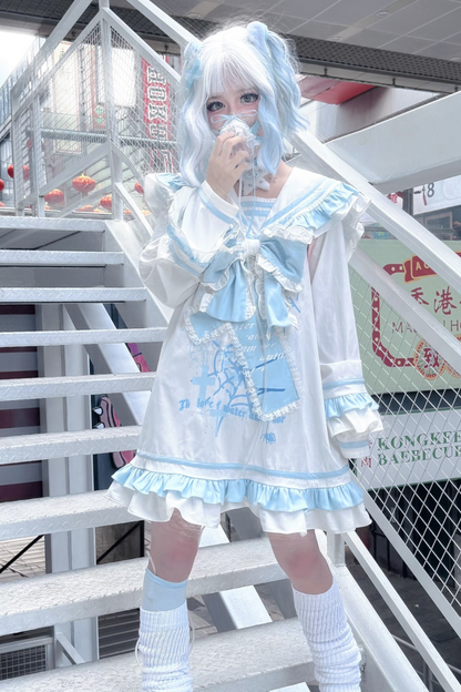 [angel Style] Ruffle Sailor Subculture Dress