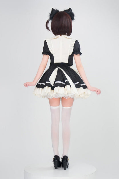 Black and White Cat Maid Set