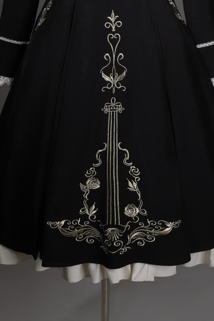 [pre-order] Gothic Dark Suspender Long Dress + Shirt + Jacket