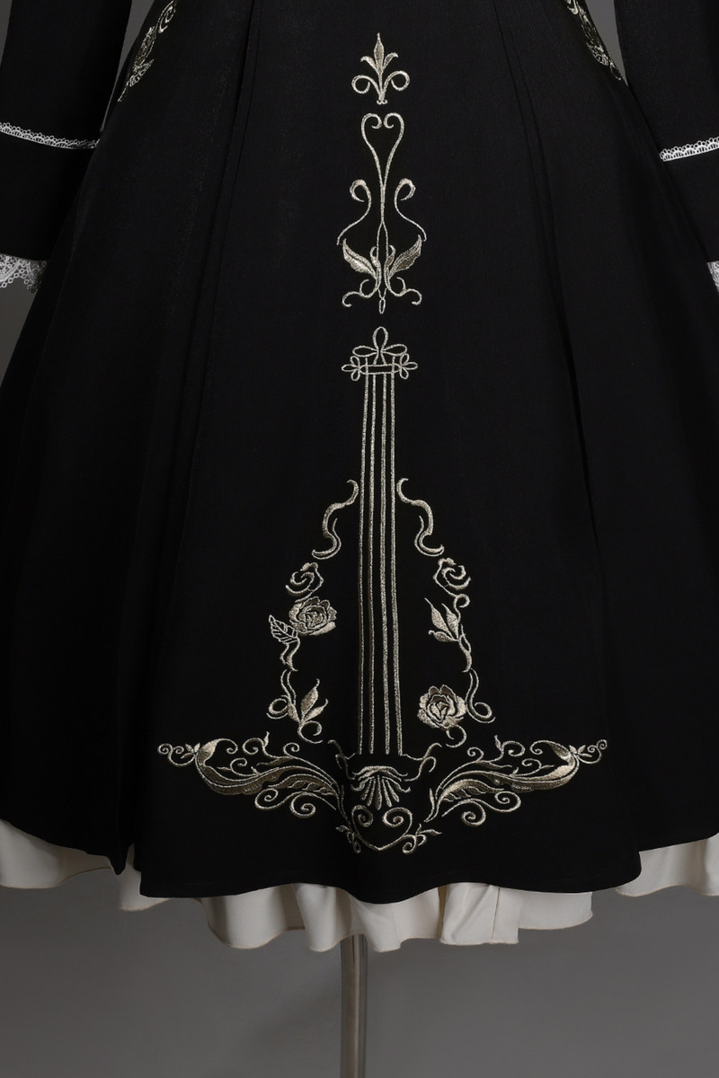 [pre-order] Gothic Dark Suspender Long Dress + Shirt + Jacket