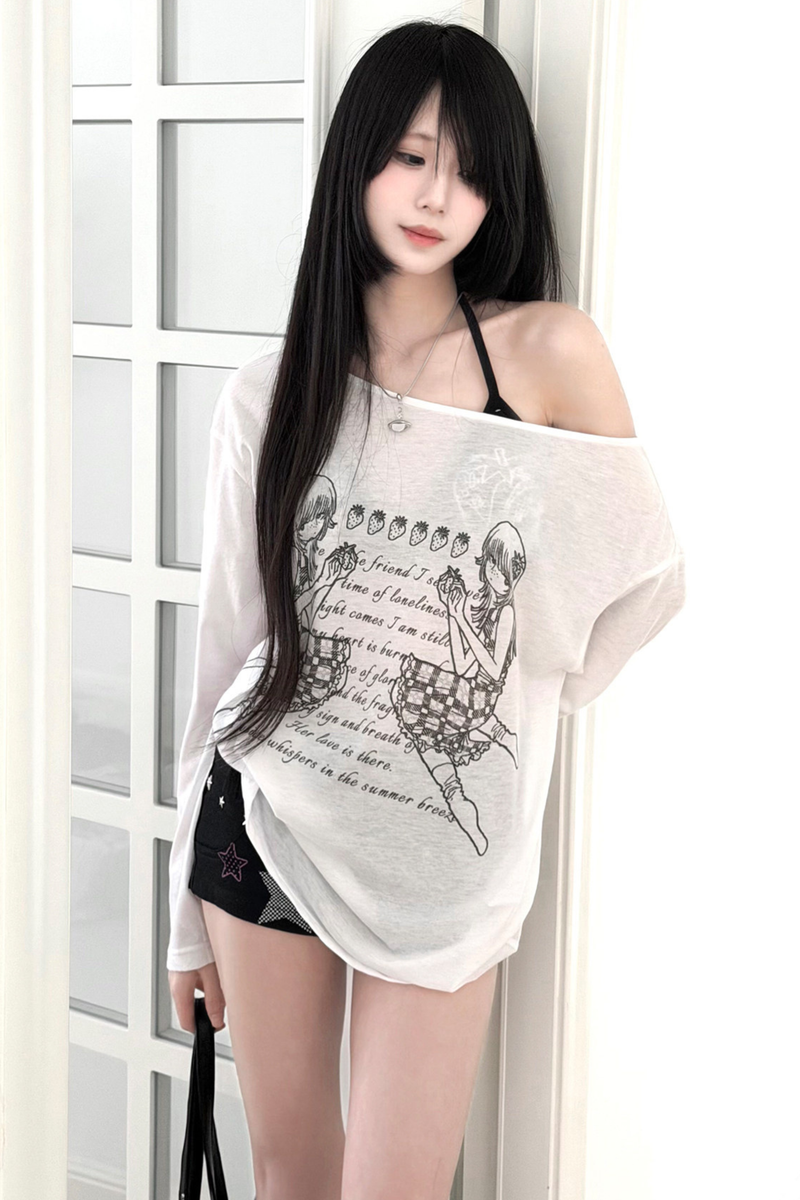 One Shoulder Top + Innerwear + Loose Pants