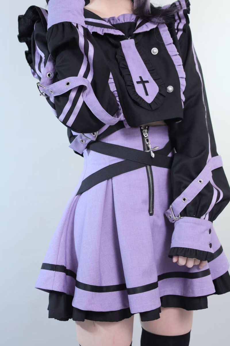 Dream Cat Sailor Top + Skirt + Leg Warmers