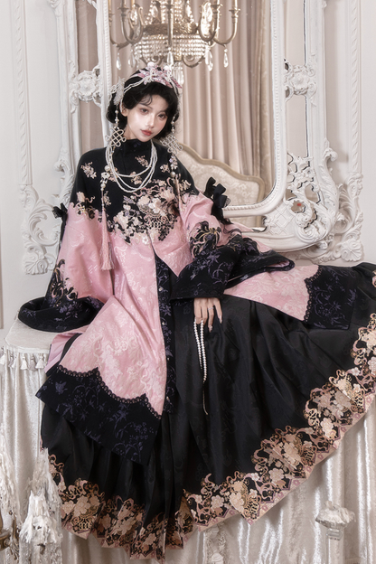 Chinese-style Long Jacket + Skirt