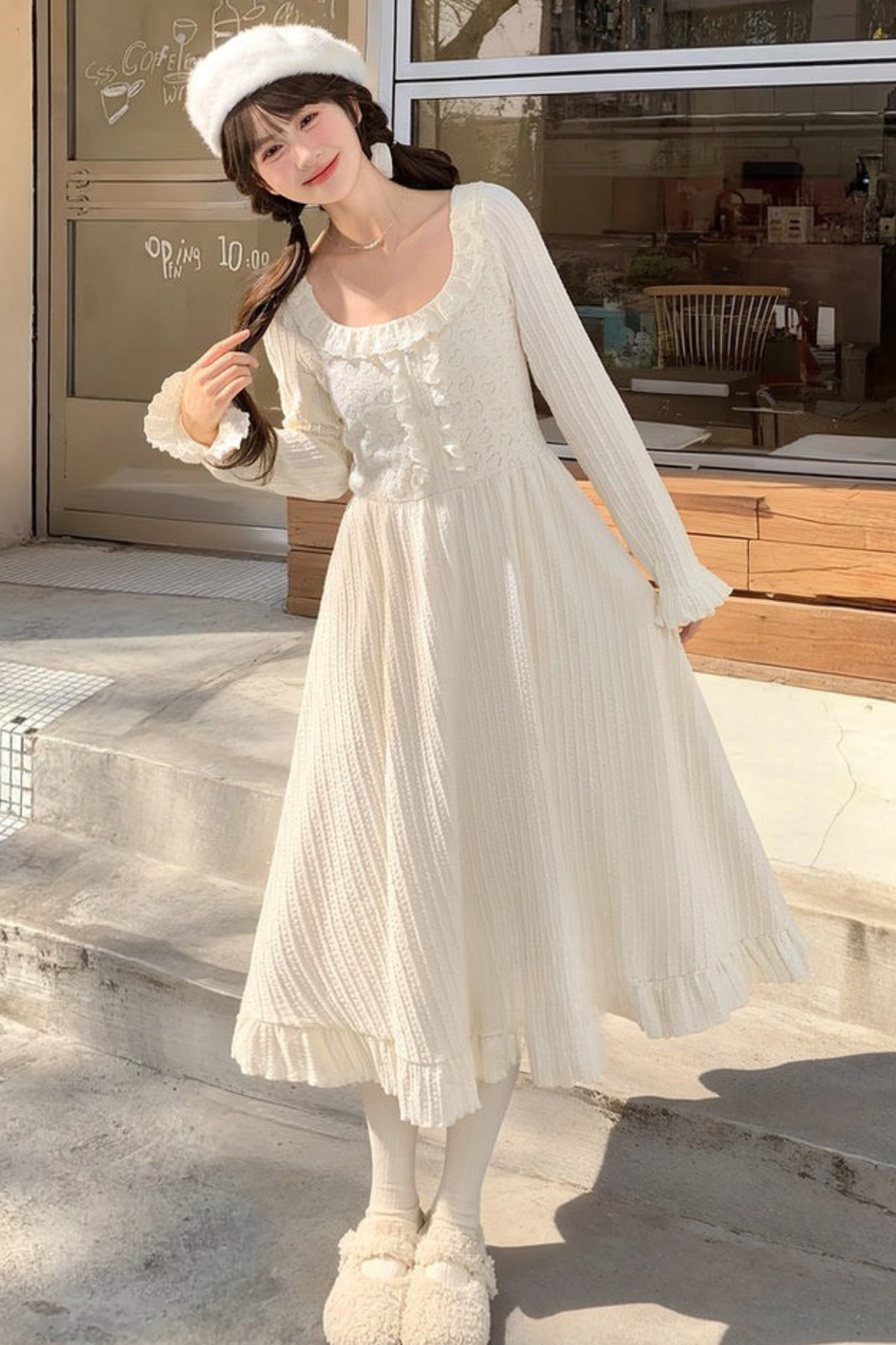 Lace Square Neck Fairy Dress