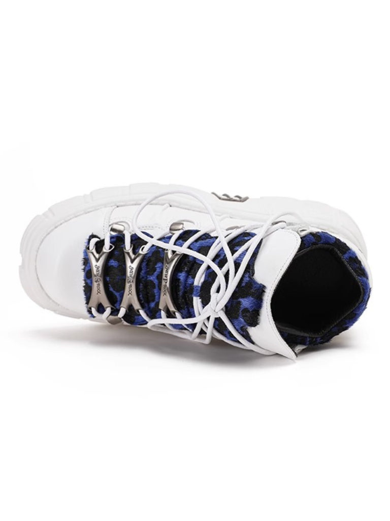 White Leopard Cool & Dark Power Sole Sneakers
