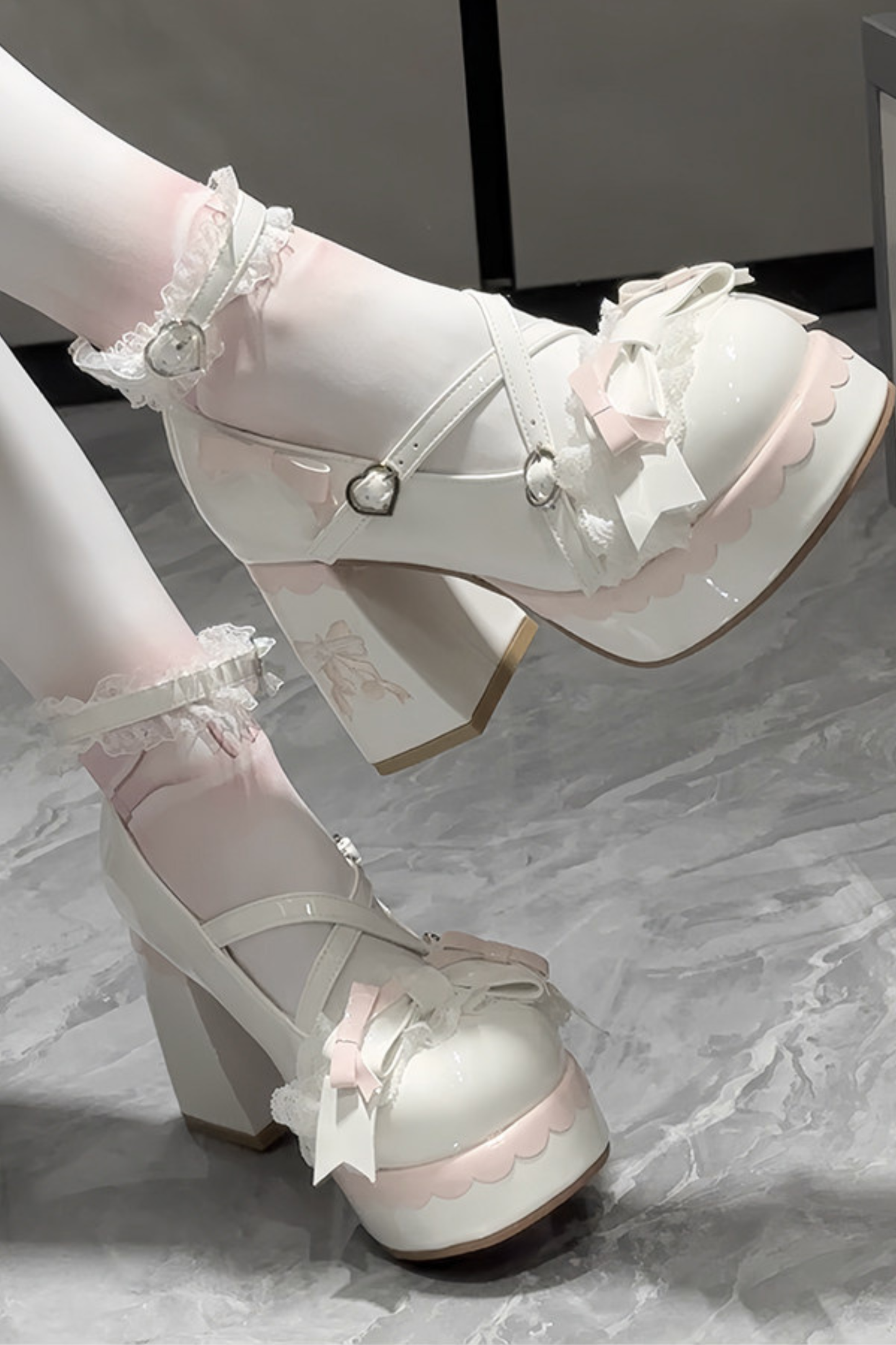 Sweet Lace Ribbon Lolita Shoes