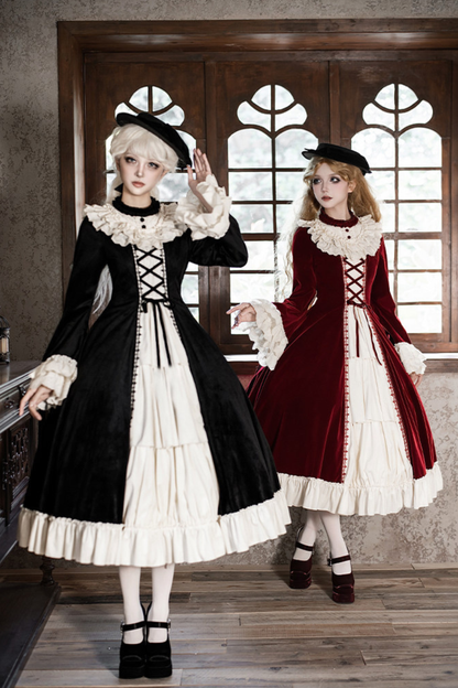 Classical Dress + Collar + Ribbon + Hat