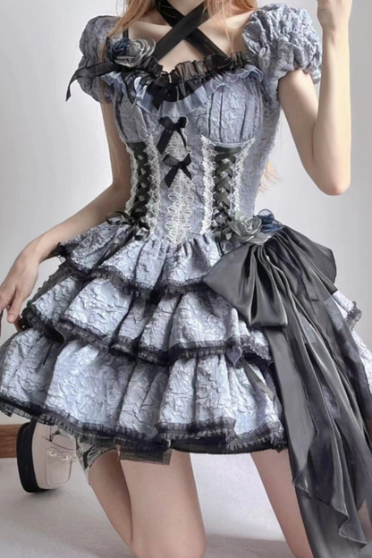 [pre-order] Medea Gothic Girly Ruffle Lolita Dress