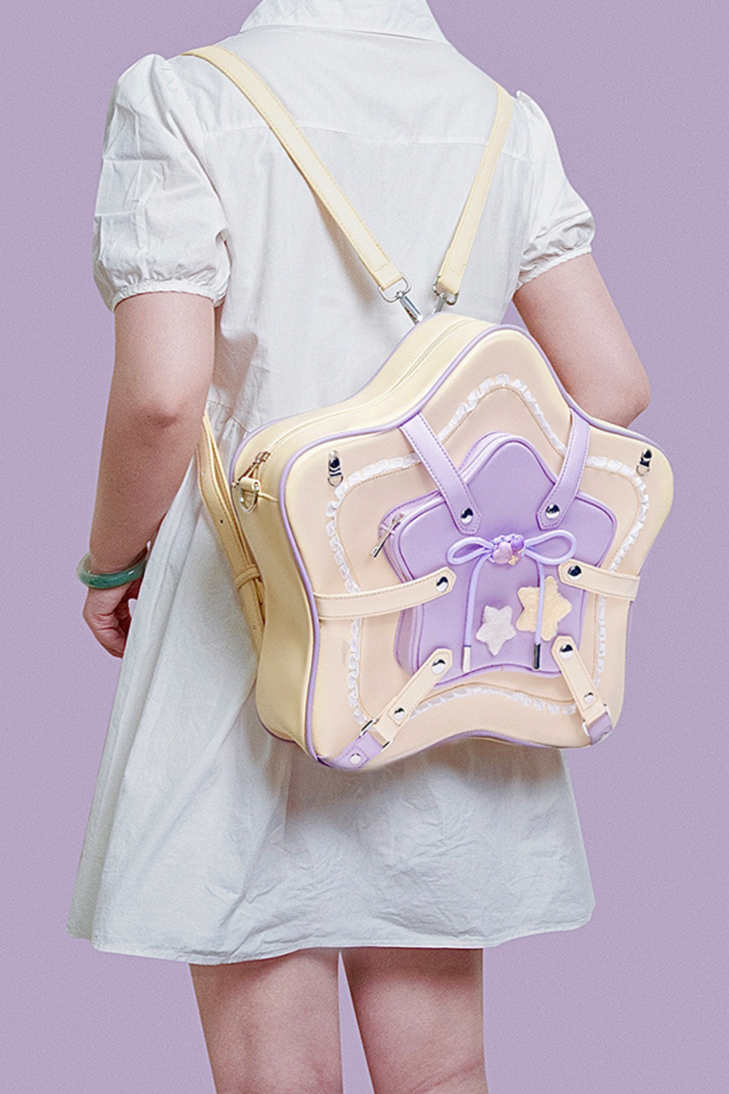 Cream Star Contrast Sweet Bag