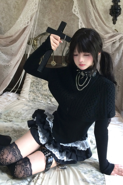 French Dark Tops + Tiered Skirt