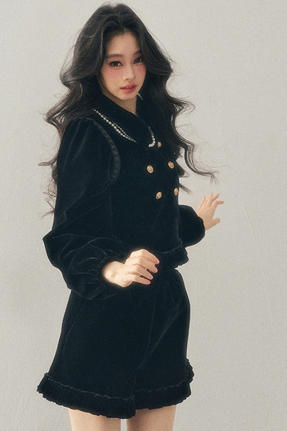 French Velvet Jacket + Shorts