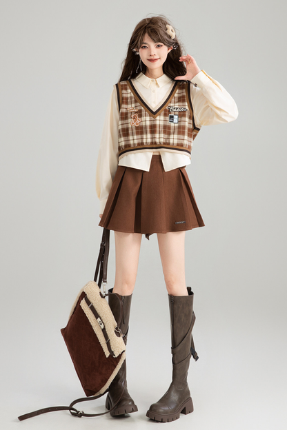 American Plaid Top + Skirt
